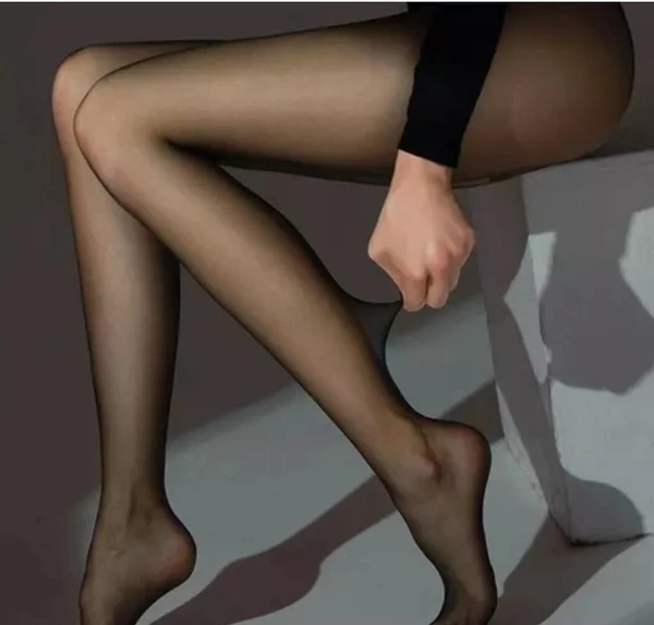 Neha Collection Women Anti-Scratch Strechable Transparent High Waist Full Length Pantyhose Stocking - Black, S