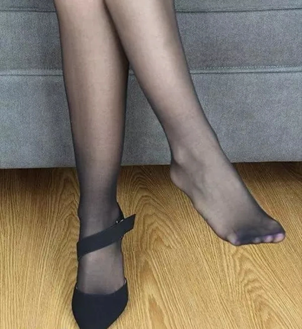 Neha Collection Women Anti-Scratch Strechable Transparent High Waist Full Length Pantyhose Stocking - Black, S