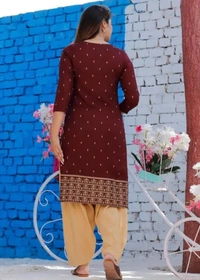 Neha Collection Floral Print Kurta, Patiala & Dupatta Set - Cream, S