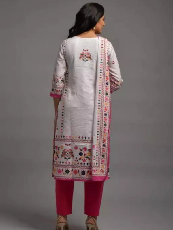 Neha Collection Trendy Women Dupatta Sets - White, M