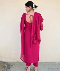 Neha Collection Women Kurta, Pant With Dupatta Sets - Pink, L