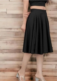 Neha Collection Women Flared Skirt - Black, M