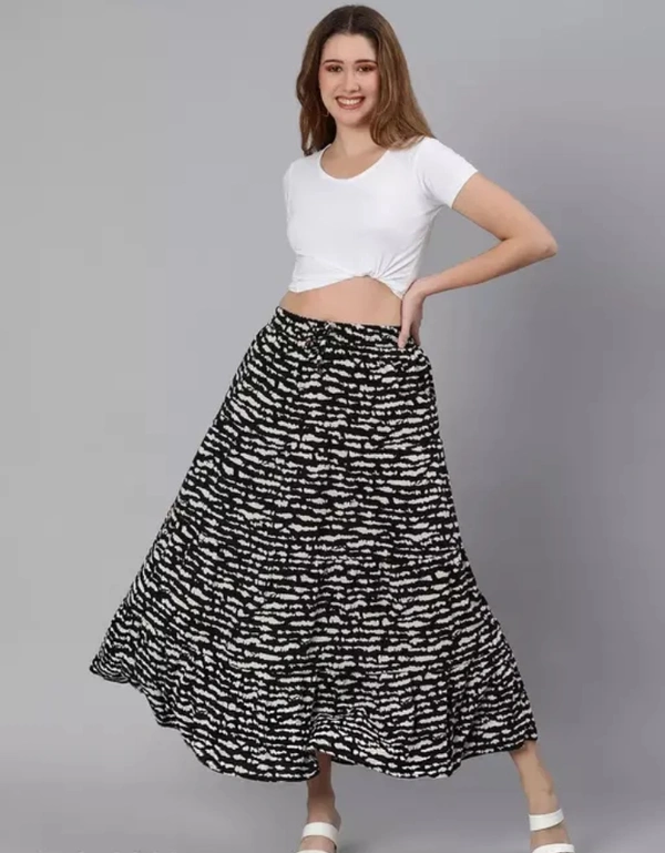 Neha Collection Animal Print Regular Fit Black Women Skirt - Black, 30