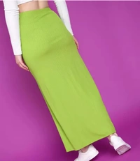 Neha Collection Women Solid A-line Skirts - Green, XL