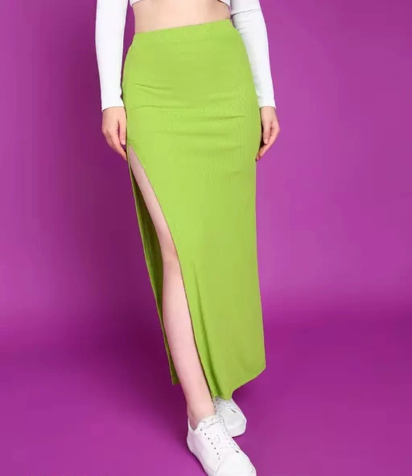 Neha Collection Women Solid A-line Skirts - Green, XL
