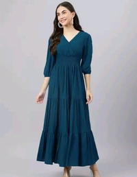 Neha Collection Women Latest Design Gown - Green, M