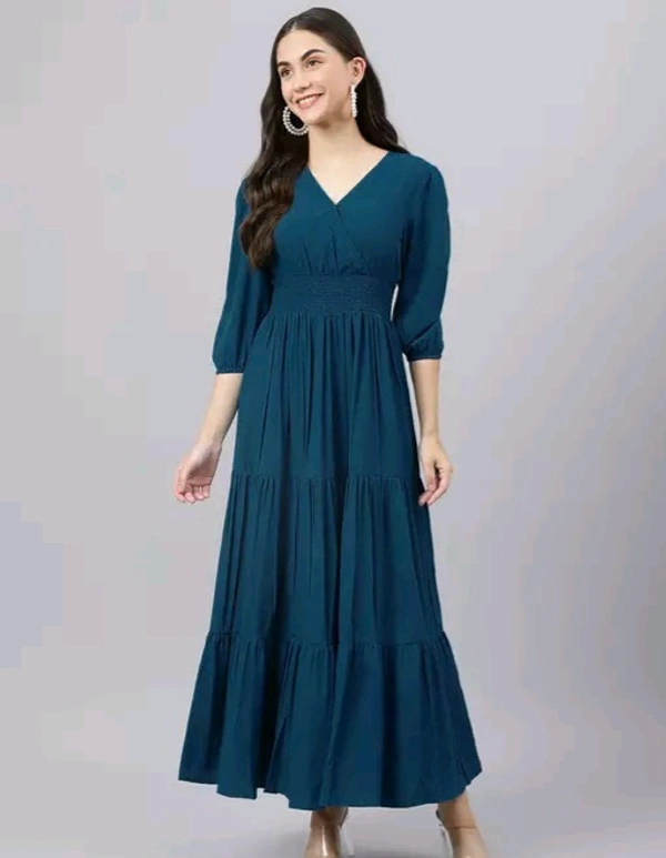 Neha Collection Women Latest Design Gown - Green, M