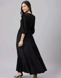 Neha Collection Women Latest Design Gown - Black, M