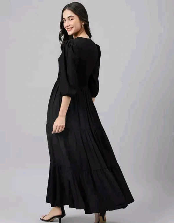 Neha Collection Women Latest Design Gown - Black, M