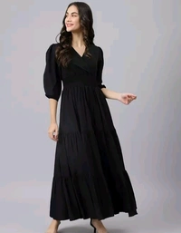 Neha Collection Women Latest Design Gown - Black, L