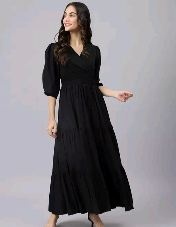 Neha Collection Women Latest Design Gown - Black, L