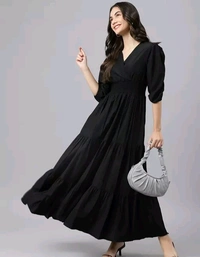 Neha Collection Women Latest Design Gown - Black, XL