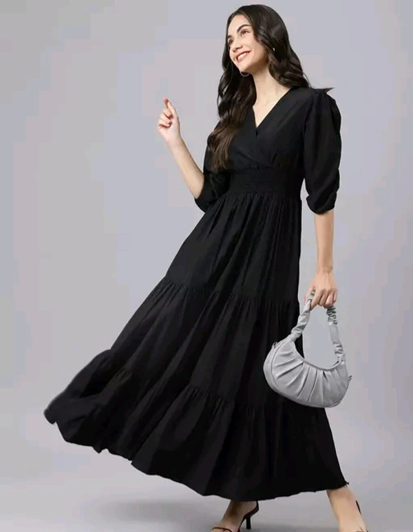 Neha Collection Women Latest Design Gown - Black, XXL