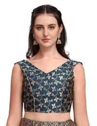 Neha Collection Women Banarasi Lehenga, Traditional Weaves Lehenga Choli Sets - Green, Free Size