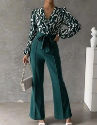 Neha Collection Women Self Design Rayon Printed Jumpsuit - M