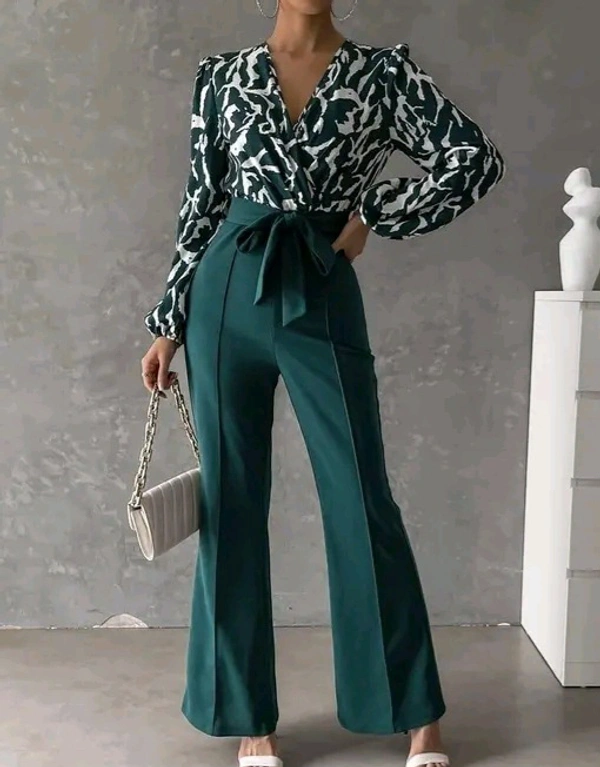 Neha Collection Women Self Design Rayon Printed Jumpsuit - M