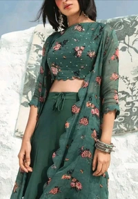 Neha Collection  Women Aakarsha Ensemble Kurta Sets - Pine Green, XXL