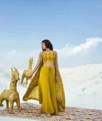 Neha Collection  Women Trendy Graceful Kurta Sets - yellow, M