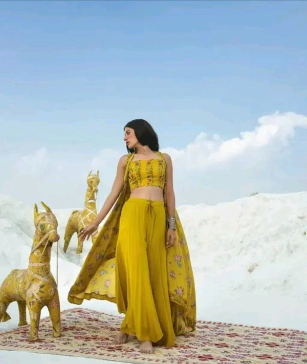 Neha Collection  Women Trendy Graceful Kurta Sets - yellow, M