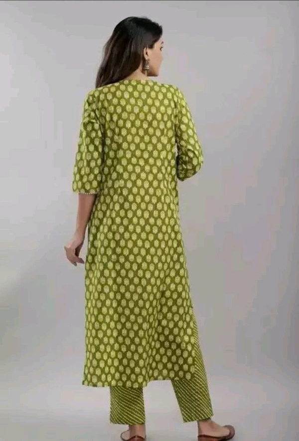 Neha Collection  Women Trendy Refined Kurta Set - Green, M