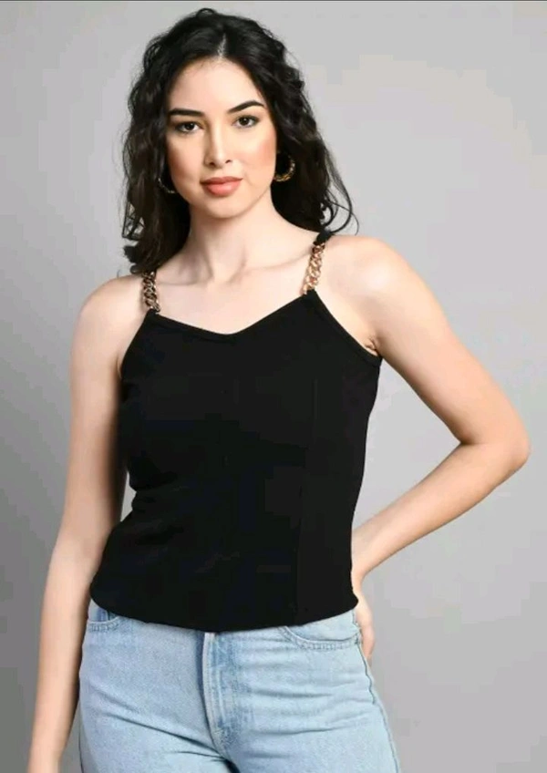 Neha Collection Women Pretty Elegant Tops & Tunics - Black, M