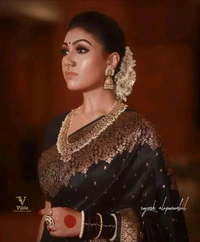 Kanjeevaram Women Kanjivaram Silk Saree - Black