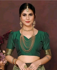Kanjeevaram Trendy Kanjivaram Art Silk Saree With Blouse - Green