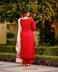 Neha Collection Women Kurta, Pyjama & Dupatta Set - M