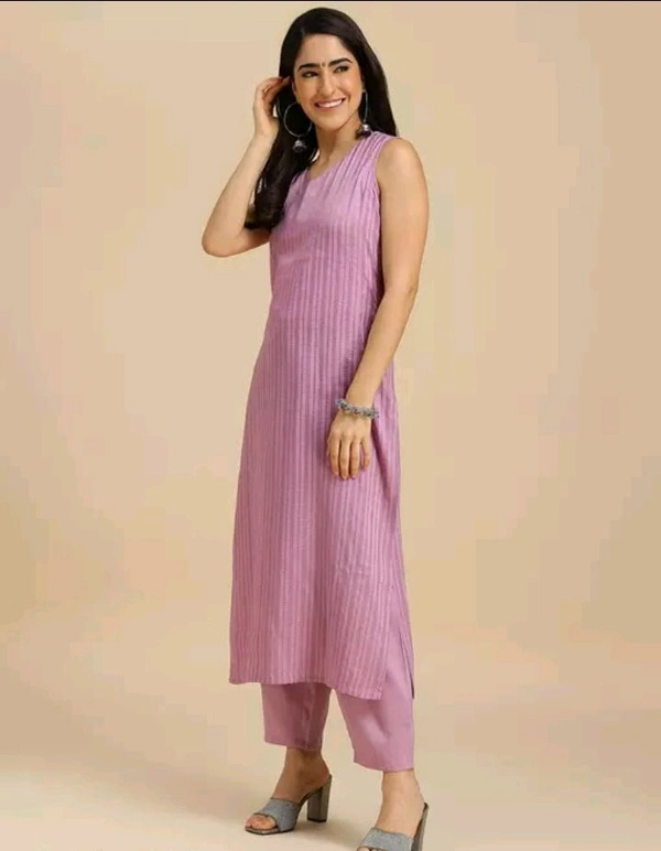 Neha Collection  Women's Silk Blend Kurta Set With Dupatta - Pink, XXL