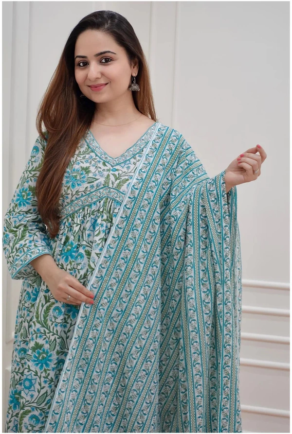 Neha Collection Kurti With Bottom Dupatta - XL