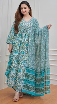 Neha Collection Kurti With Bottom Dupatta - XL