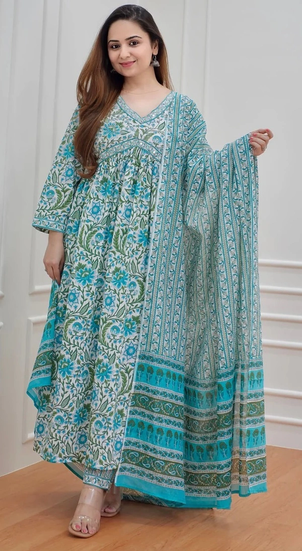 Neha Collection Kurti With Bottom Dupatta - XL