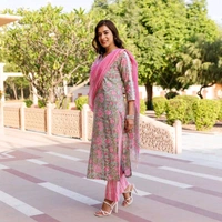 Neha Collection Kurti With Bottom Dupatta Set - S