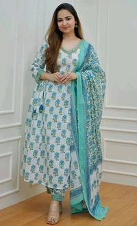 Neha Collection Kurti With Bottom Dupatta Set - L