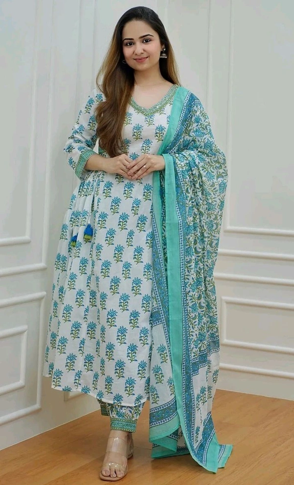 Neha Collection Kurti With Bottom Dupatta Set - L