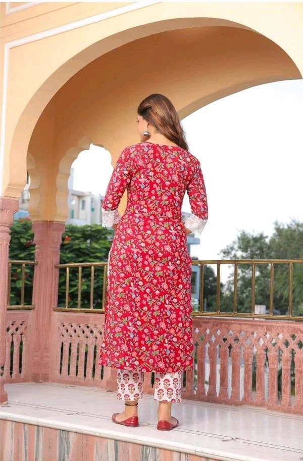 Neha Collection Women Cotton Blend Kurta Pant With Dupatta Set - XL