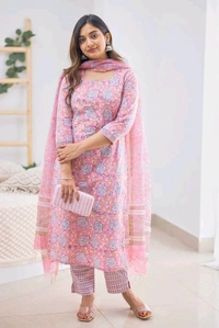 Neha Collection Kurti With Bottom Dupatta Set - M