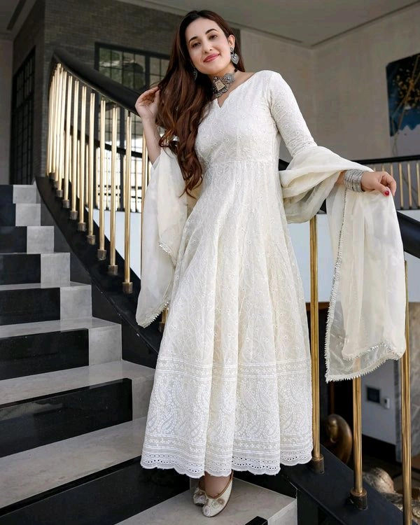 Neha Collection Women Cotton Silk Kurta and Dupatta Set - XL