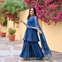 Neha Collection Kurti With Bottom Dupatta Set - XL