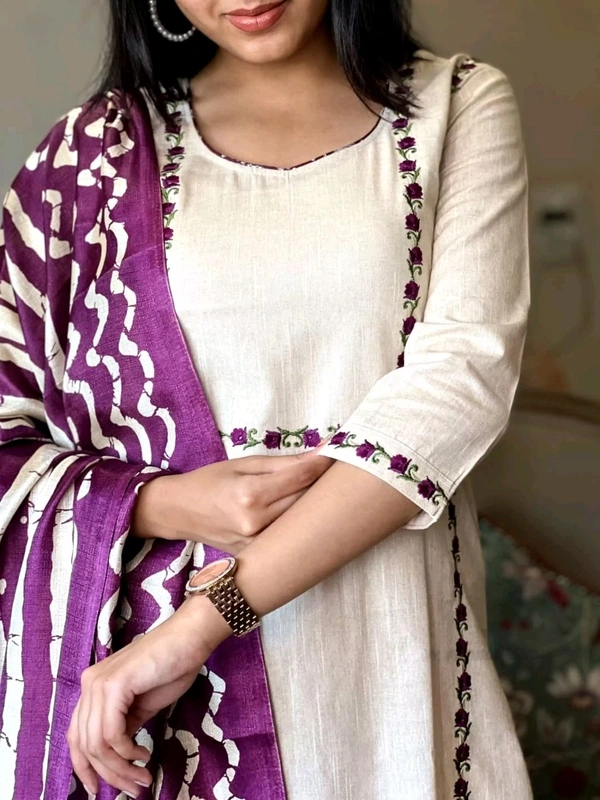Neha Collection Beautiful 3-Piece Salwar Kameez With Dupatta 51 - Purple, M