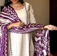 Neha Collection Beautiful 3-Piece Salwar Kameez With Dupatta 51 - Purple, M
