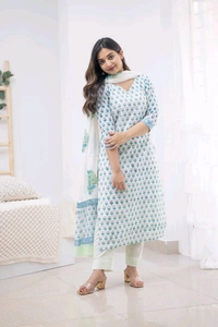 Neha Collection Beautiful 3-Piece Salwar Kameez With Dupatta - M