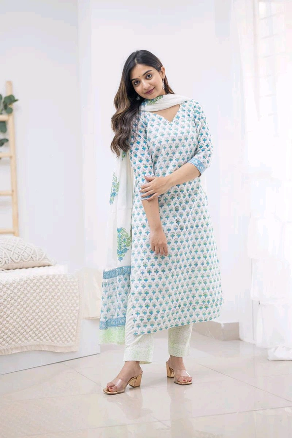 Neha Collection Beautiful 3-Piece Salwar Kameez With Dupatta - M