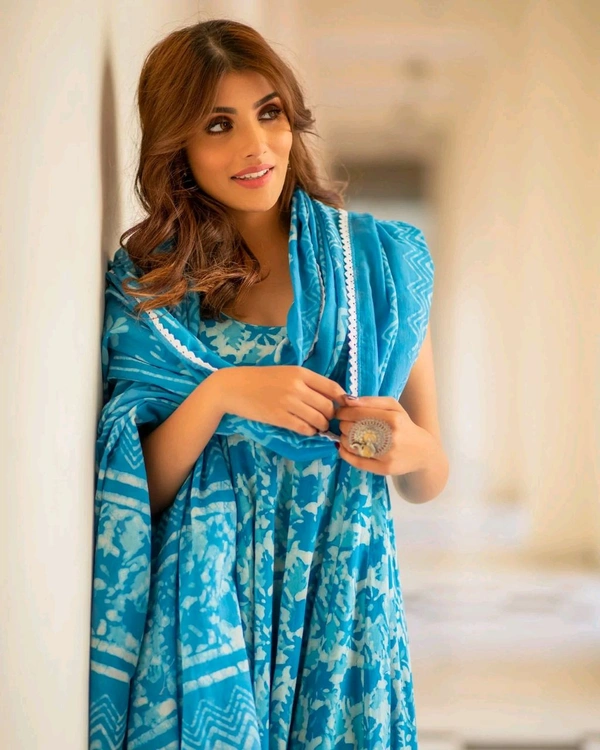 Neha Collection Salwar Kameez With Dupatta Set For Women's  - Sky Blue, M