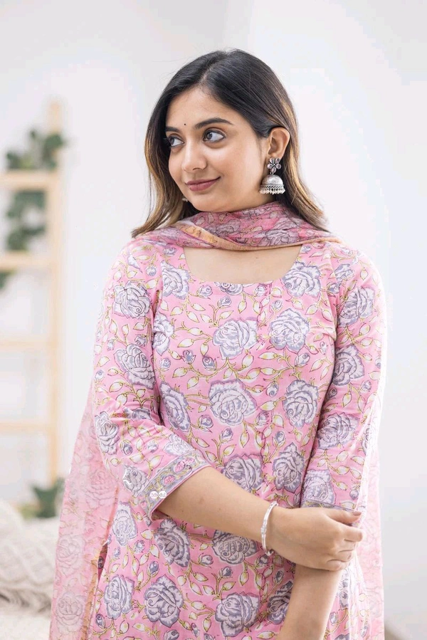 Neha Collection Stylish Salwar Kameez with Embellished Dupatta - L
