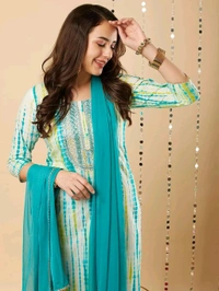 Neha Collection Festive Salwar Kameez Set with Matching Dupatta - XXL, Firoj