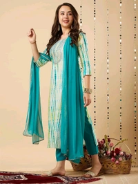 Neha Collection Festive Salwar Kameez Set with Matching Dupatta - XXL, Firoj