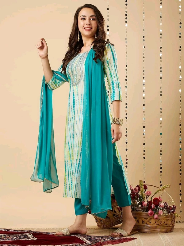 Neha Collection Festive Salwar Kameez Set with Matching Dupatta - XXL, Firoj