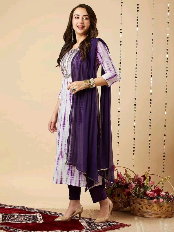Neha Collection Festive Salwar Kameez Set with Matching Dupatta - XXL, Purple
