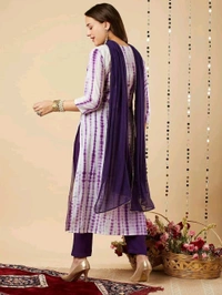 Neha Collection Festive Salwar Kameez Set with Matching Dupatta - XXL, Purple